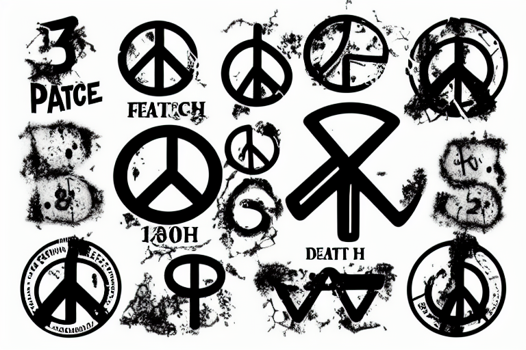 peace sign and flowers tattoo designs | flower tattoos | Tattoo Expo