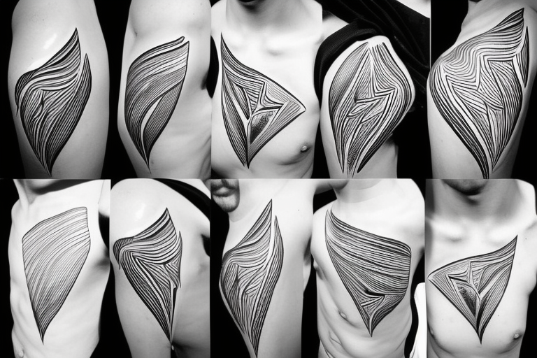 lightning, minimal, thin lines, detail, abstract random lines, icarus, Phoenician tribal tattoo idea