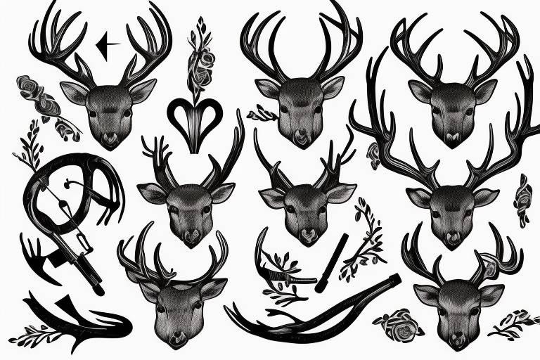 Deer tattoo Stock Photos, Royalty Free Deer tattoo Images | Depositphotos