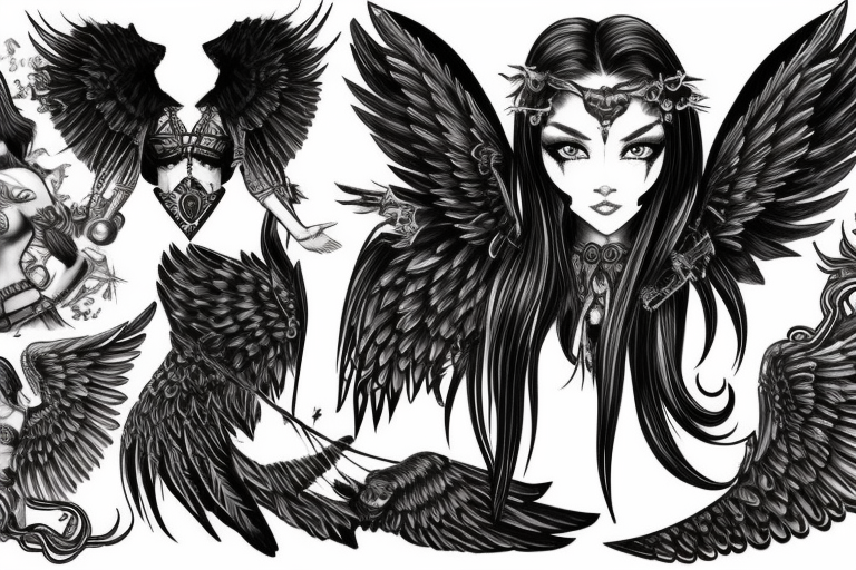 43 Heavenly Angel Tattoo Designs | Tatuaje de ángel, Tatuajes de moda,  Media manga tatuaje