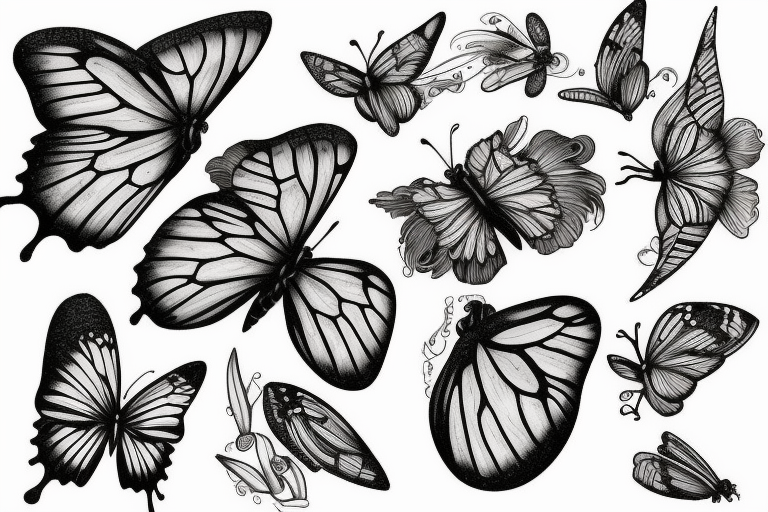 Butterfly cocoon tattoo idea TattoosAI