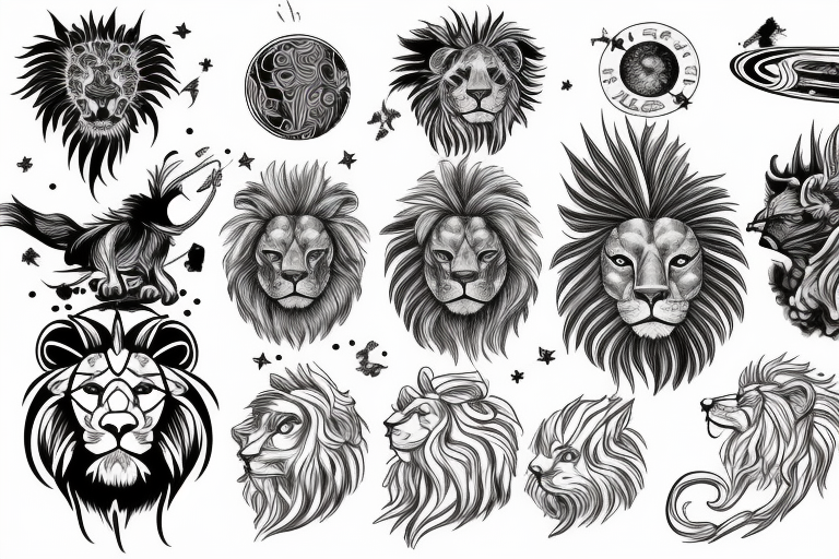 Lion Tattoo Png Clipart - Lion Tattoo Designs - Free Transparent PNG  Download - PNGkey