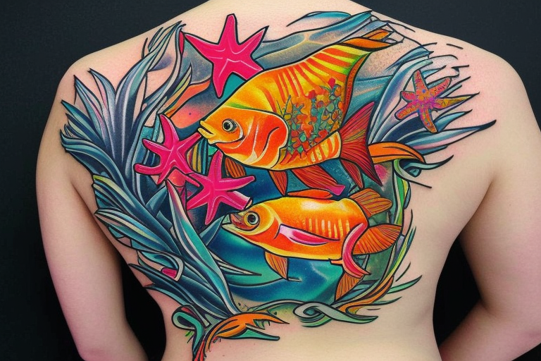 Freeshipping Tattoos Tattoo Stickers Body Graphics Temporary Waterproof Tropical  fish - AliExpress