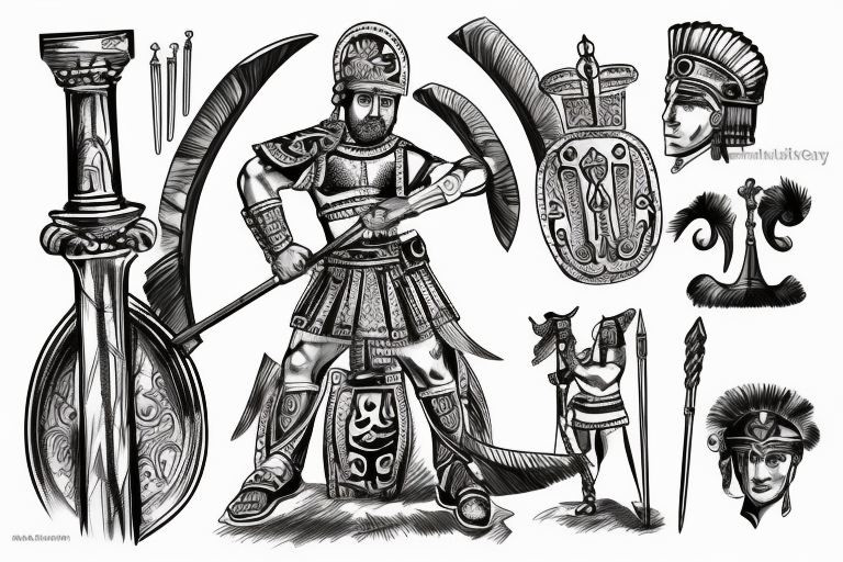 roman centurion tattoo idea