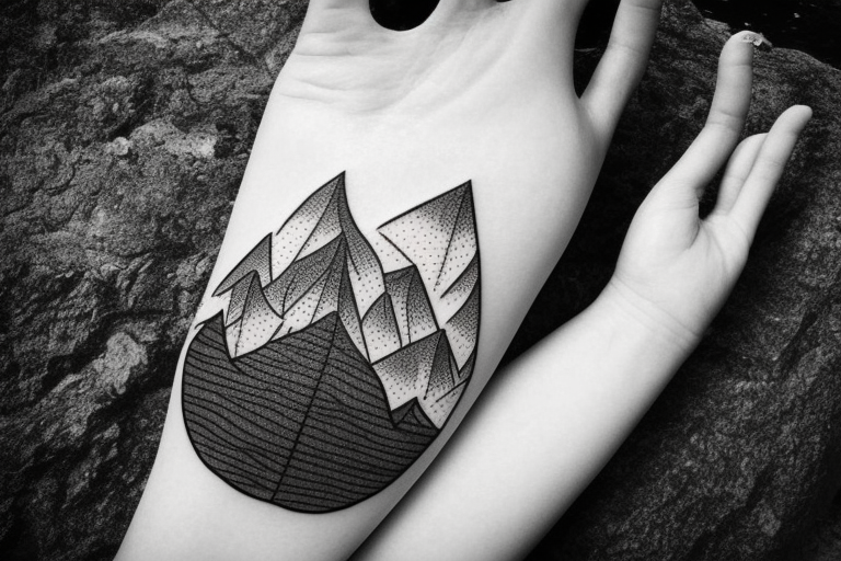 detailed black lake tattoo on Craiyon