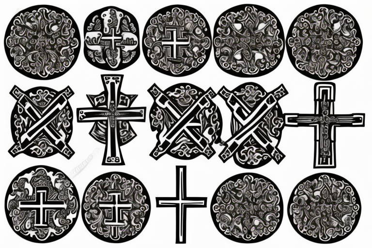 Orthodox Cross Tattoo SVG Vectors and Icons - SVG Repo