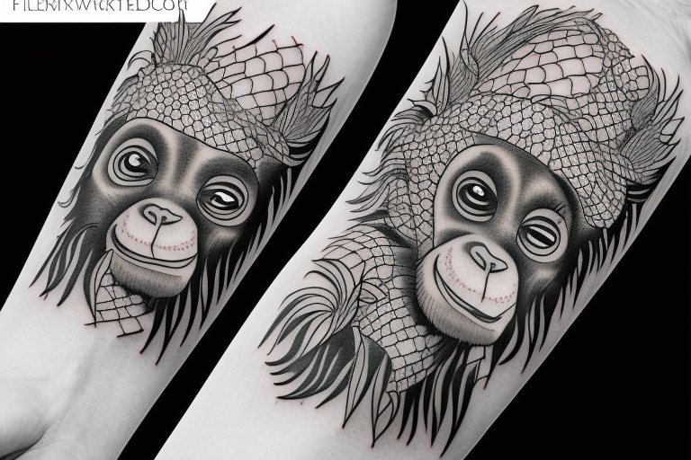 Tattoo uploaded by Dee Inkslinger • Chimp by Dee #chimpanzee #rubikscube  #tattooart #tattooartist #realistic #realism • Tattoodo