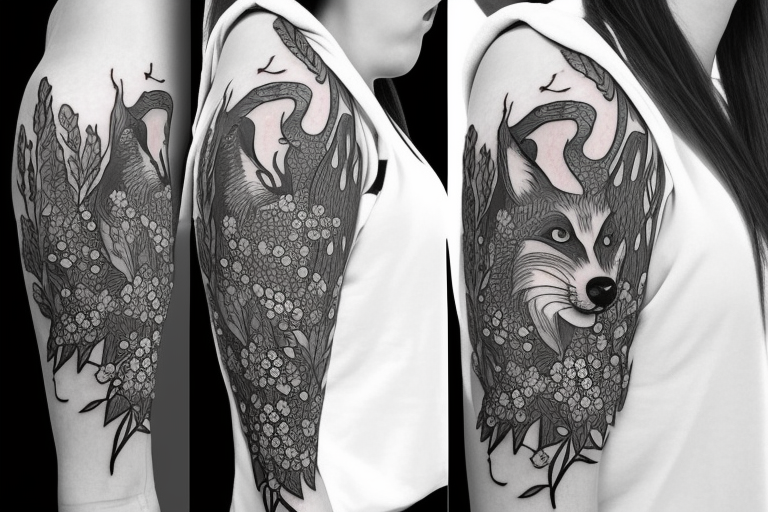 371 Tattoo Studio - Neo traditional fox and flowers, perfect for the thigh/ hip! Discounted prices available! Pop into the studio for details! |  Facebook