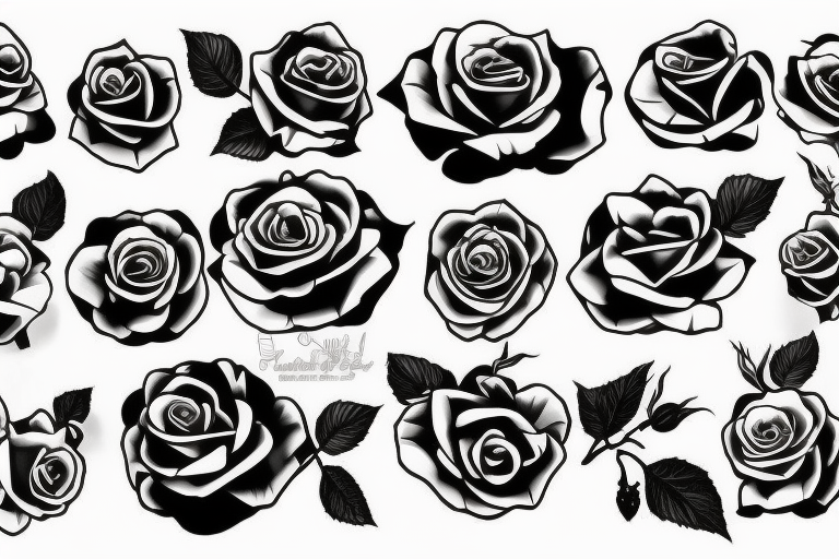 Tattoo Rose Flash - Digital Download by Derrick Castle on Dribbble