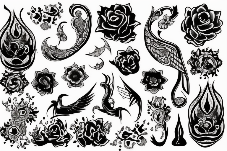 Tattoo collection vectors | free download | Vector free, Vector graphics  design, Small star tattoos