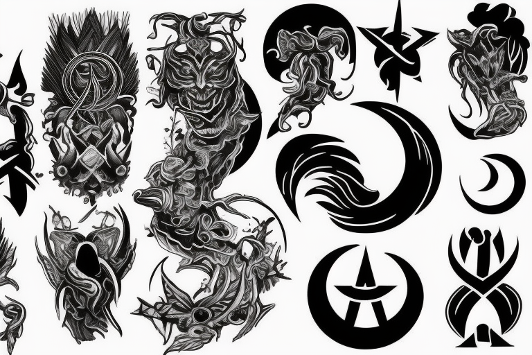 pokemon #tribal #tattoo #lugia #freetoedit - Purity Team Pokemon, HD Png  Download - 1024x557(#2363410) - PngFind