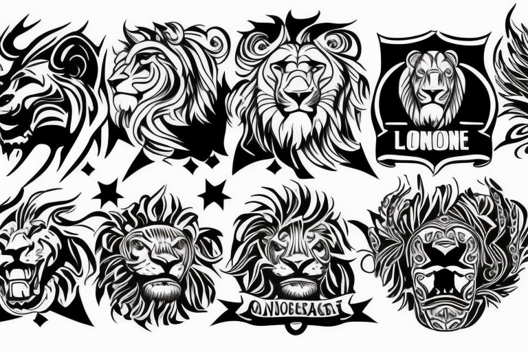 Lions, power, angels, god, perseverance, discipline tattoo idea