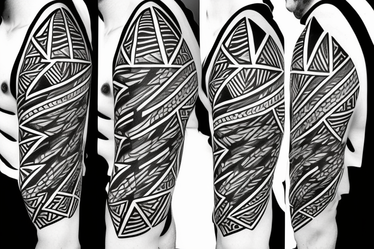 “Dues Paid Hawaii” in the shape of triangles tattoo idea