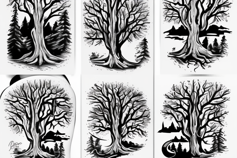 My Rainer, trees, chainsaws tattoo idea