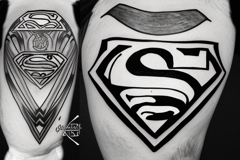 Superman Tattoo | Another view of my finished superman logo … | Flickr