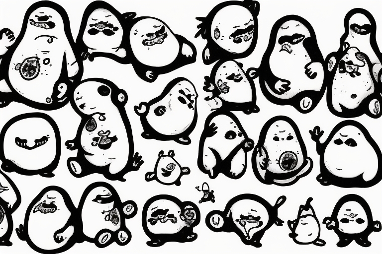 sixty-seven tiny horrifying adipose creatures tattoo idea