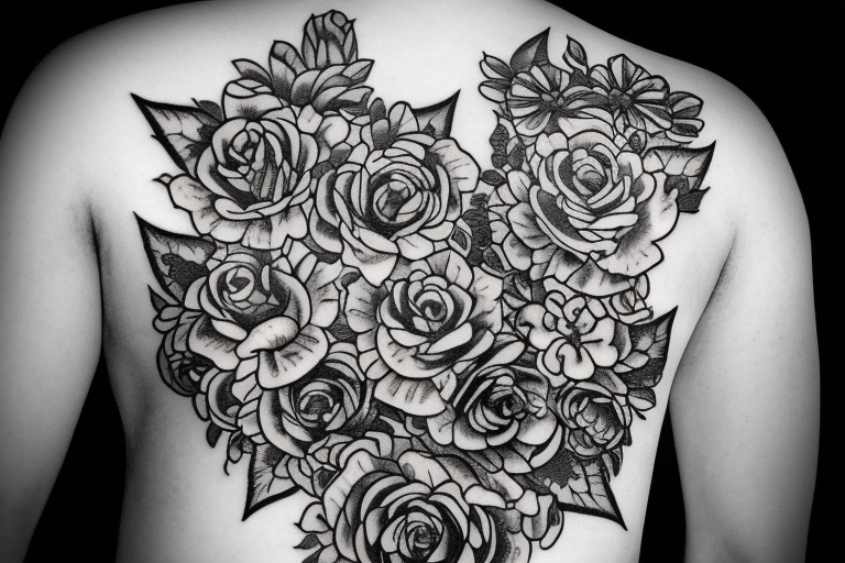 Warhammer with flowers tattoo idea