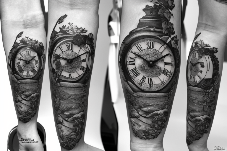 Alexander Design - clock artwork (sleeve tattoo)