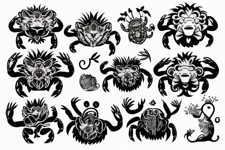 60+ Cancer Crab Tattoo Backgrounds Stock Illustrations, Royalty-Free Vector  Graphics & Clip Art - iStock