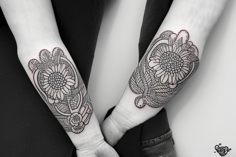 Tattoo tagged with: flower, small, band, tiny, zihwa, flower bracelet,  little, nature, blackwork, medium size, illustrative, upper arm |  inked-app.com