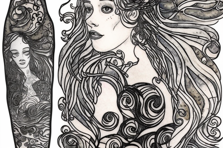 Mermaid by gustav klimt tattoo idea