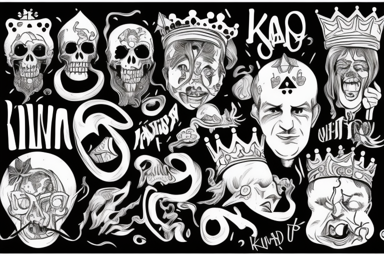 King Name Tattoo Designs