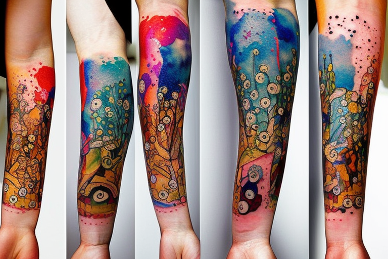 Australia watercolor tattoo idea