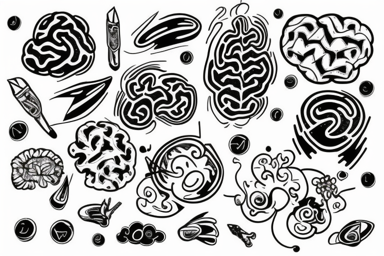 adhd brain tattoo idea