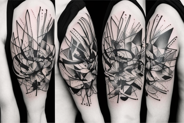 bold tattoo with clear contrast between darks and whites reminiscent of william kentridge art that’s not too detailed and has a lot of white asymmetric or organic white space tattoo idea