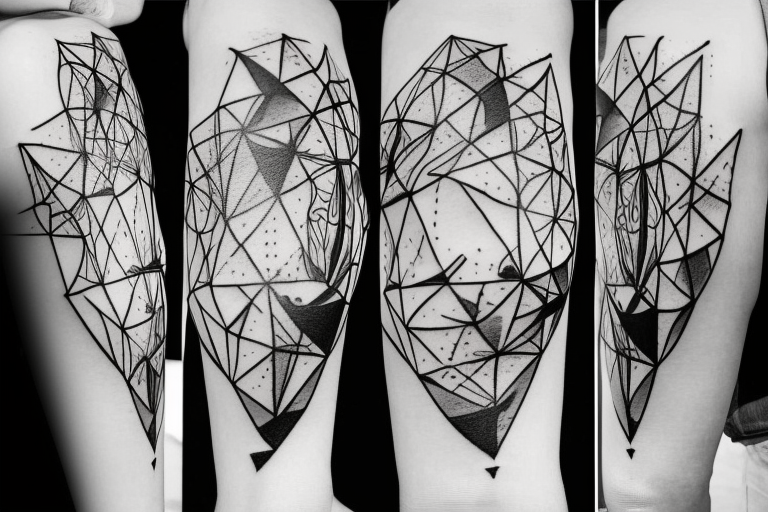 tattoo black and white artistic henna pattern organic | Stable Diffusion