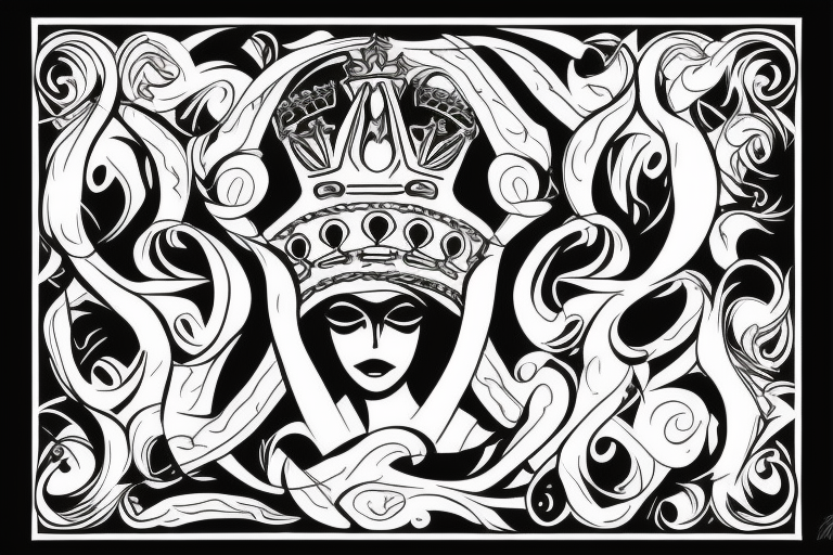 upside down queen crown representing the fall of the monarchy and authority tattoo idea