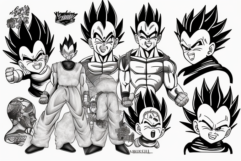 Vegeta y familia tattoo idea