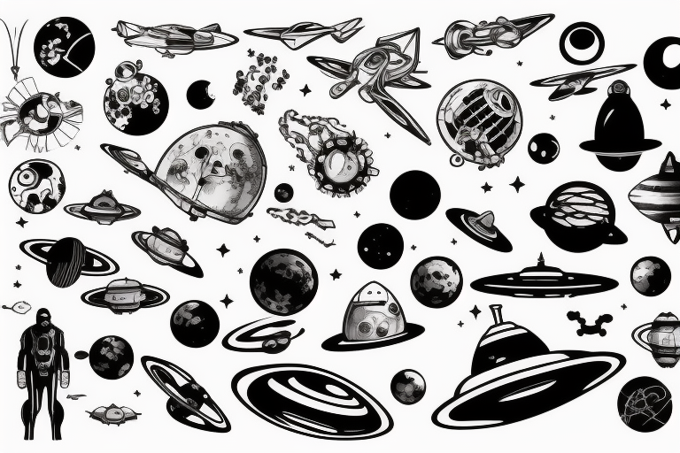 space, sport, Syfy, galaxy, 
steampunk tattoo idea