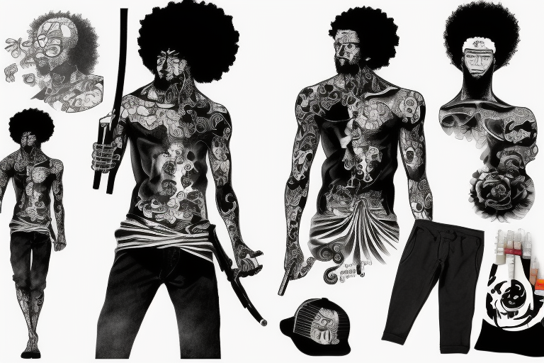 Afro samurai tattoo idea