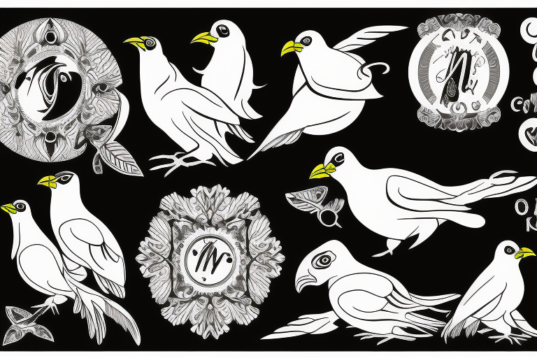 Two Mynah birds on each side of chest tattoo idea