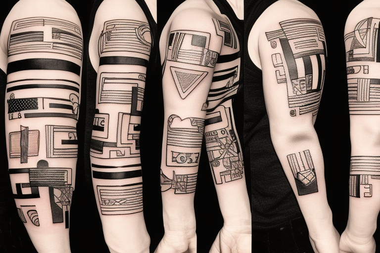 Navigation patchwork tattoo idea