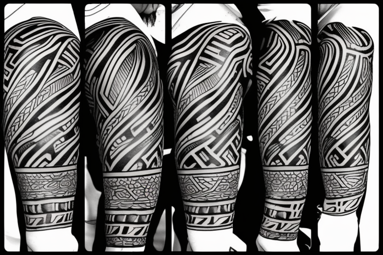 Polynesian tattoo sleeve shoulder sketch pattern vector, samoan template  forearm and foot design, maori tattoo stencil tribal ornament Stock Vector  | Adobe Stock