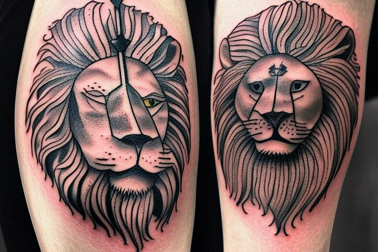 Tattoo uploaded by Jimmi Alverto Miara calva • Lion amd sunflowers •  Tattoodo