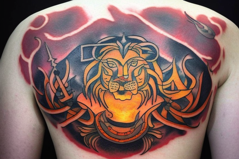 Lion eating the sun by Vanpira (@ vanpriegonova) | Classic tattoo, Lion art  tattoo, Medieval tattoo