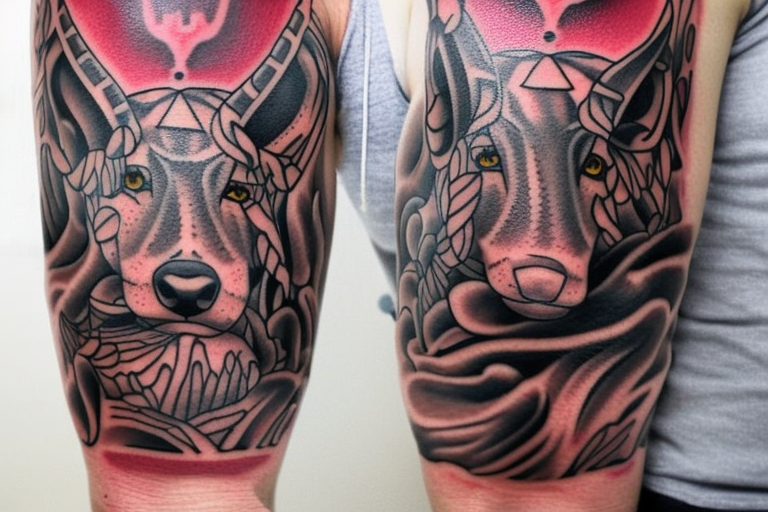 30 Dandy Bull Tattoo Designs | Bull tattoos, Half sleeve tattoos designs,  Trash polka tattoo designs