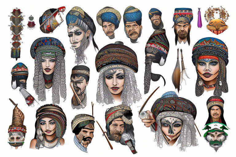 Bakhtiyari tribe in Iran tattoo idea