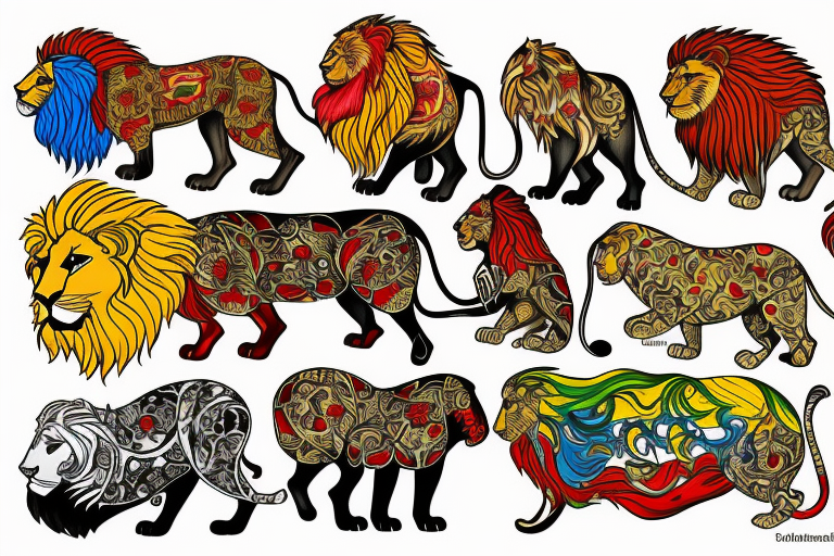 the lion from Iranian Flag tattoo idea