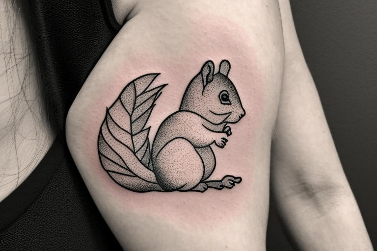 Grey squirrel tattoo by @rabtattoo - Tattoogrid.net