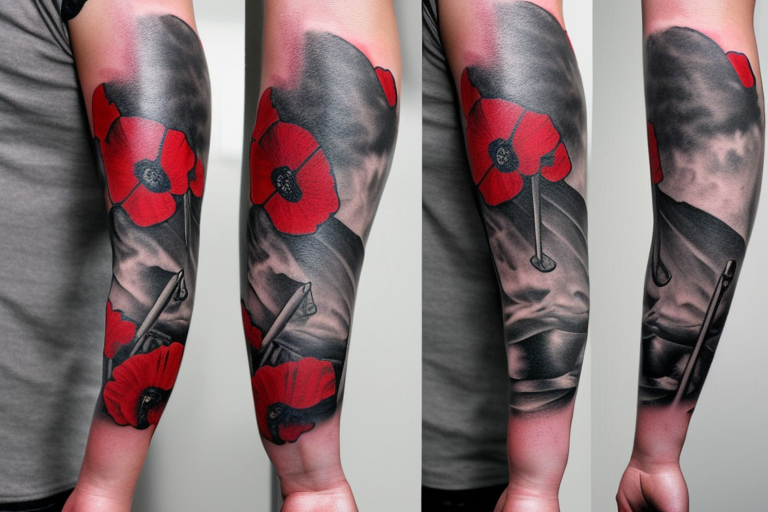 black poppy tattoo by Kamil Czapiga - Design of TattoosDesign of Tattoos