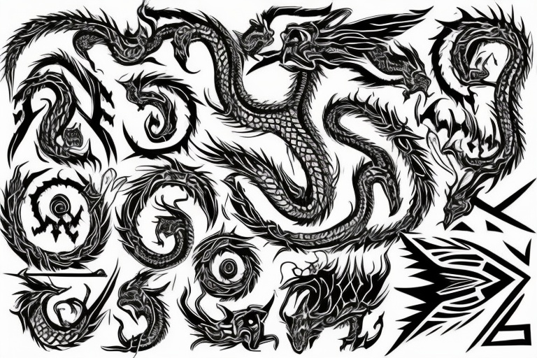 Necromancy Stoic Vivid Pattern Runic
Ornate Draconic tattoo idea