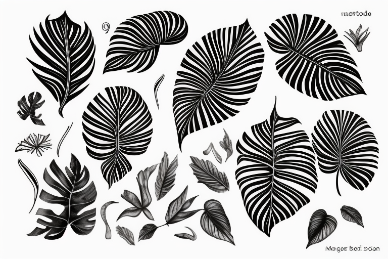 Monstera deliciosa leaf tattoo idea