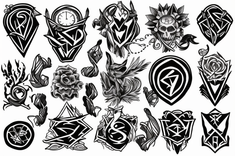 Sleeve horde symbols tattoo idea