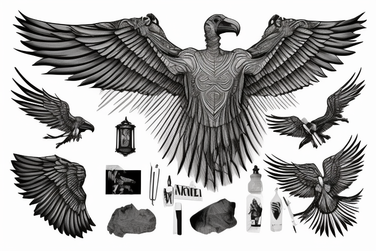 Eagle Tattoo Design with Intricate Details