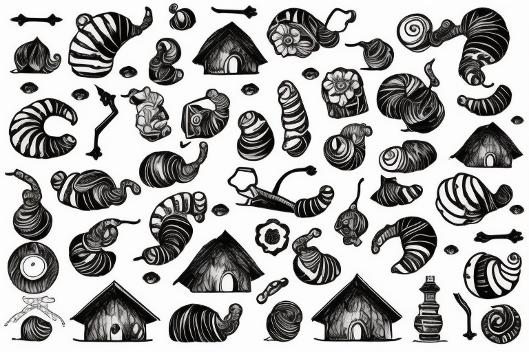 a snail with a house tattoo idea