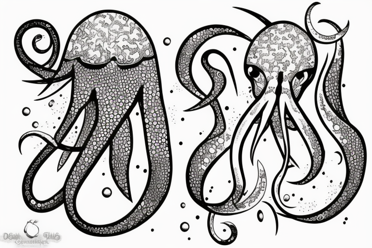 Atlantic Ocean Red Squid Isolated Sketch Icon. Vintage Engraving Drawing Of  Marine Animal For Seafood Restaurant Or Aquarium Mascot, T-shirt Print Or Tattoo  Design Royalty Free SVG, Cliparts, Vectors, and Stock Illustration.